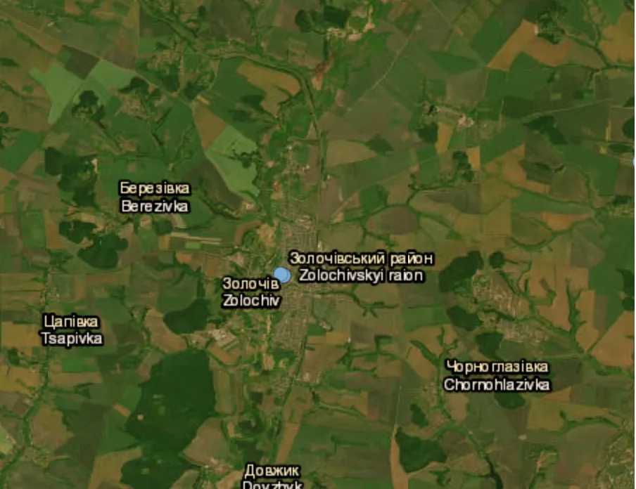 Airstrike targets Zolochiv
