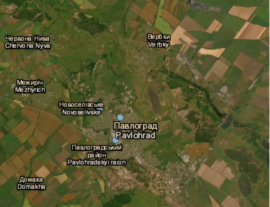 Pavlohrad district hit by a drone strike